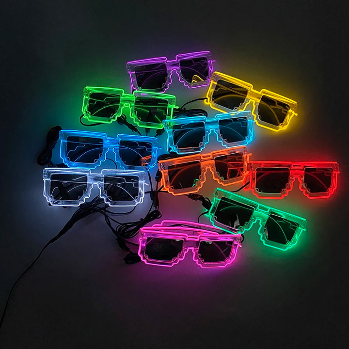 Robot LED Neon Visor Glasses: Futuristic Party Props for a Dazzling Look