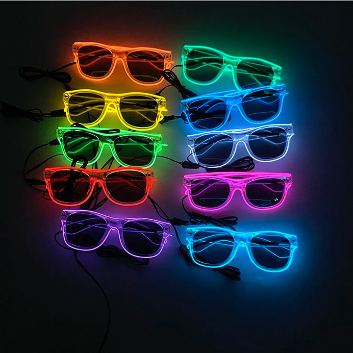 Robot LED Neon Visor Glasses: Futuristic Party Props for a Dazzling Look